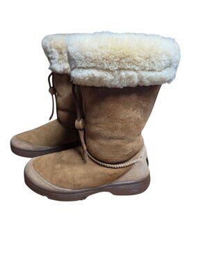 UGG Women's Ultimate Tall Boots w/ Drawstring Chestnut Suede Sz 6